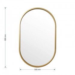 Mirror Ellipse pakoworld golden 50x2x80cm Mirror Ellipse pakoworld golden 50x2x80cm