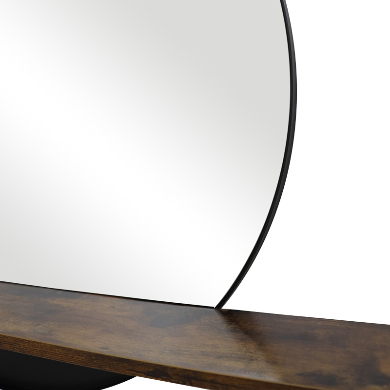Mirror with shelf Salmin pakoworld metal in black shade 80x10x60cm Mirror with shelf Salmin pakoworld metal in black shade 80x10x60cm