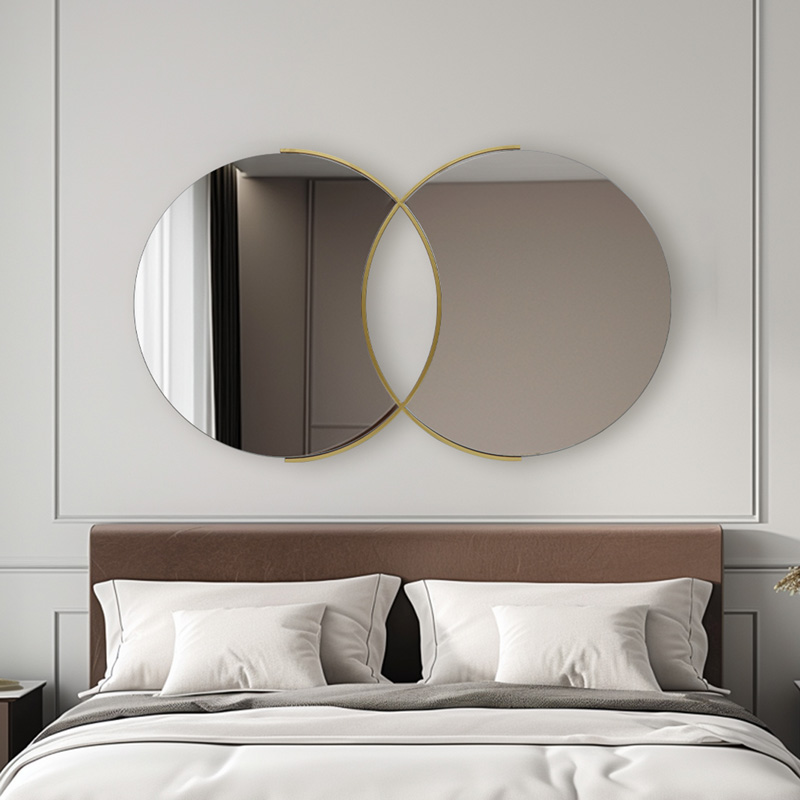 Mirror double Miryata pakoworld metal in golden shade 105x3x60cm