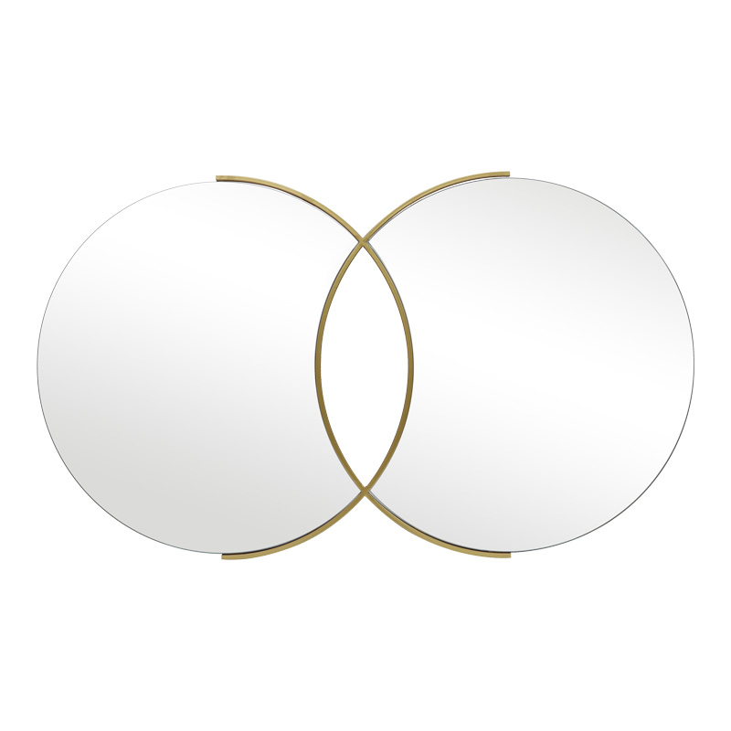 Mirror double Miryata pakoworld metal in golden shade 105x3x60cm