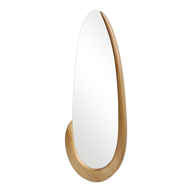 Oval mirror Marly pakoworld mdf in natural shade 50.5x4x127cm Oval mirror Marly pakoworld mdf in natural shade 50.5x4x127cm