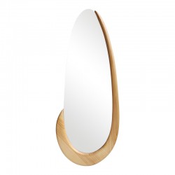 Oval mirror Marly pakoworld mdf in natural shade 50.5x4x127cm Oval mirror Marly pakoworld mdf in natural shade 50.5x4x127cm