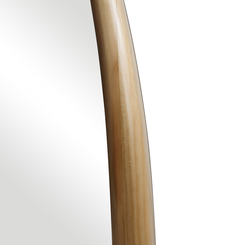 Oval mirror Marly pakoworld mdf in natural shade 50.5x4x127cm Oval mirror Marly pakoworld mdf in natural shade 50.5x4x127cm