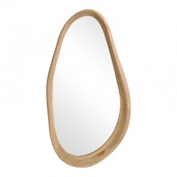 Oval mirror Baloa pakoworld mdf in natural shade 44x4x80cm Oval mirror Baloa pakoworld mdf in natural shade 44x4x80cm