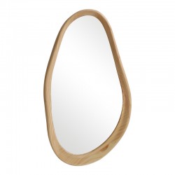Oval mirror Baloa pakoworld mdf in natural shade 44x4x80cm Oval mirror Baloa pakoworld mdf in natural shade 44x4x80cm