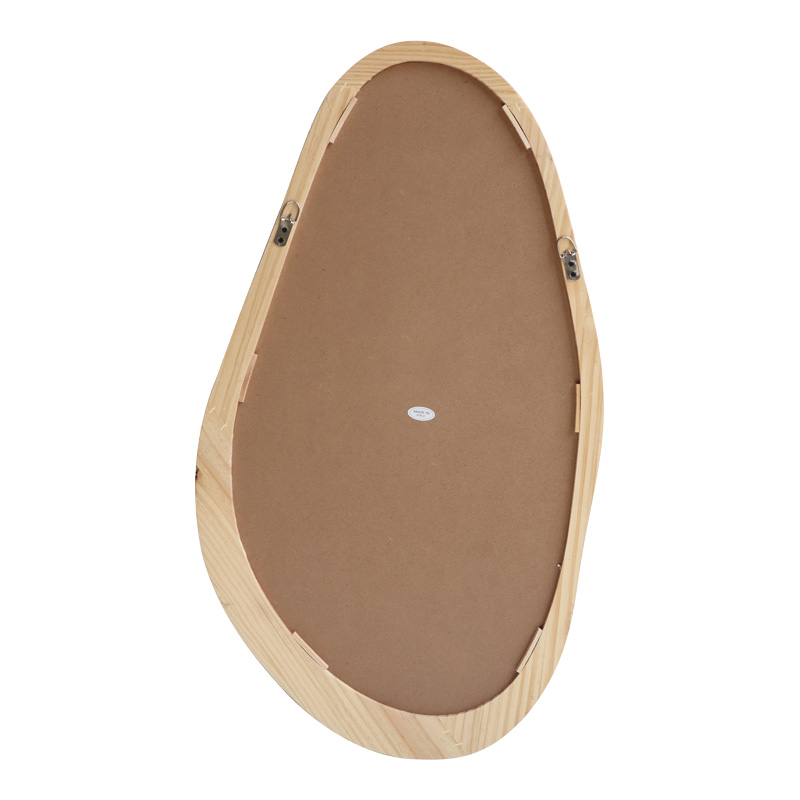 Oval mirror Baloa pakoworld mdf in natural shade 44x4x80cm Oval mirror Baloa pakoworld mdf in natural shade 44x4x80cm