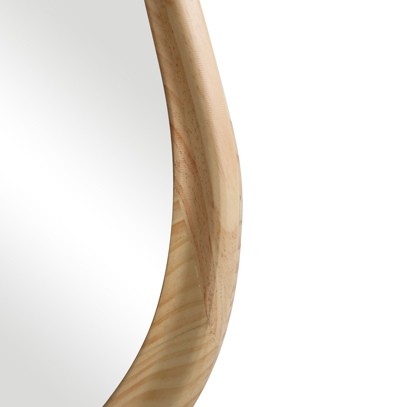 Oval mirror Baloa pakoworld mdf in natural shade 44x4x80cm Oval mirror Baloa pakoworld mdf in natural shade 44x4x80cm