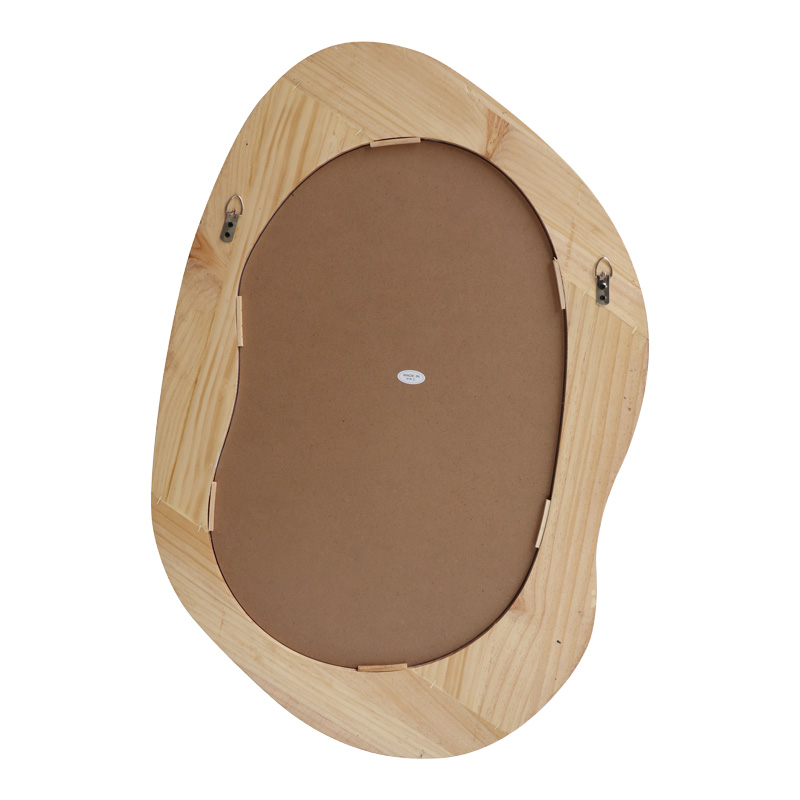 Oval mirror Enola pakoworld mdf in natural shade 54x2.5x80cm Oval mirror Enola pakoworld mdf in natural shade 54x2.5x80cm