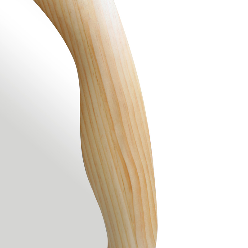 Oval mirror Enola pakoworld mdf in natural shade 54x2.5x80cm Oval mirror Enola pakoworld mdf in natural shade 54x2.5x80cm