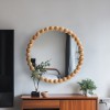Specio pakoworld wood mirror in natural shade Φ60x4.5cm