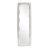 Lezour pakoworld velvet floor mirror in white shade 50x5x170cm