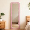 Lezour pakoworld velvet floor mirror in rotten apple shade 50x5x170cm
