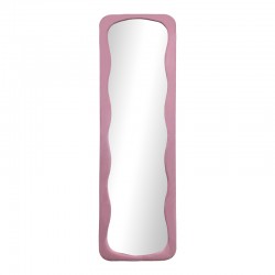 Καθρέπτης δαπέδου Lezour pakoworld βελούδο σε σάπιο μήλο απόχρωση 50x5x170εκ