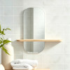 Καθρέπτης Lunaria pakoworld MDF σε φυσική απόχρωση 60x11.5x60εκ