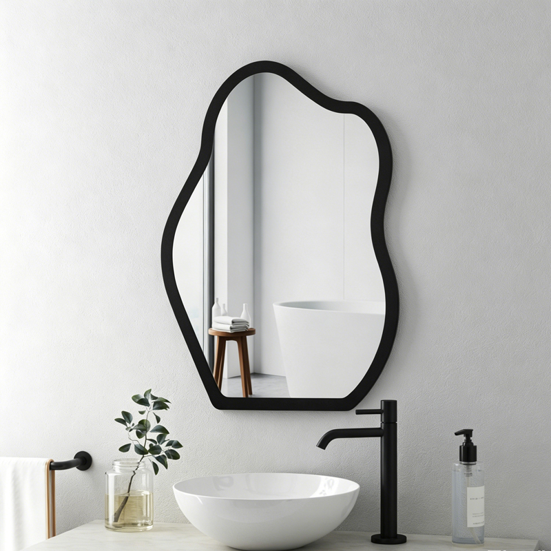 mirror Evanthia pakoworld black MDF 36x1.2x56cm