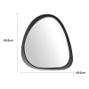 mirror Ione pakoworld black MDF 55x2.5x60 cm