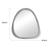 mirror Ione pakoworld MDF nature finish 55x2.5x60 cm