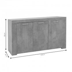 Buffet Joanna pakoworld grey antique 144x42x80cm Buffet Joanna pakoworld grey antique 144x42x80cm