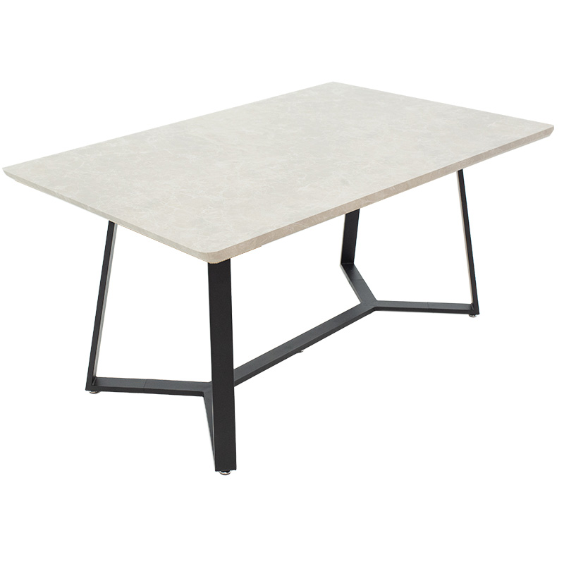 Table Gemma pakoworld in dark grey marble-black color 160x90x75cm Table Gemma pakoworld in dark grey marble-black color 160x90x75cm