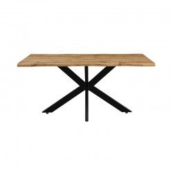 Table Gilman pakoworld MDF in sonoma--black color 150x90x75cm Table Gilman pakoworld MDF in sonoma--black color 150x90x75cm