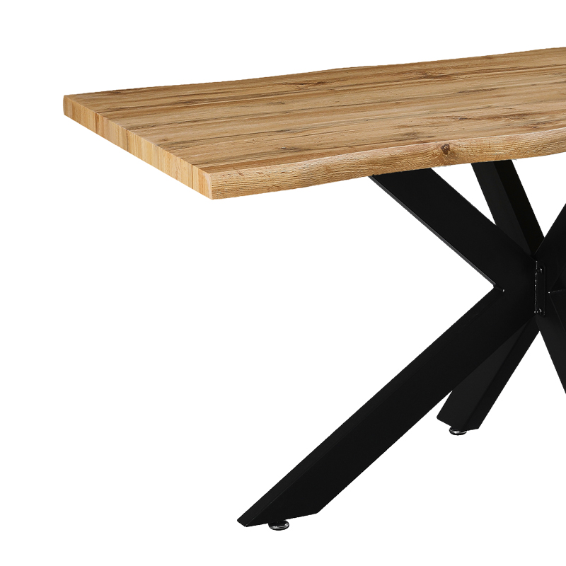 Table Gilman pakoworld MDF in sonoma--black color 150x90x75cm Table Gilman pakoworld MDF in sonoma--black color 150x90x75cm