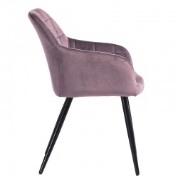 Armchair Jacu pakoworld rotten apple velvet-metal black legs 62x54x83cm Armchair Jacu pakoworld rotten apple velvet-metal black legs 62x54x83cm