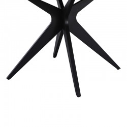 Toda pakoworld mdf table in sonoma shade with black metal legs Φ120x75cm Toda pakoworld mdf table in sonoma shade with black metal legs Φ120x75cm