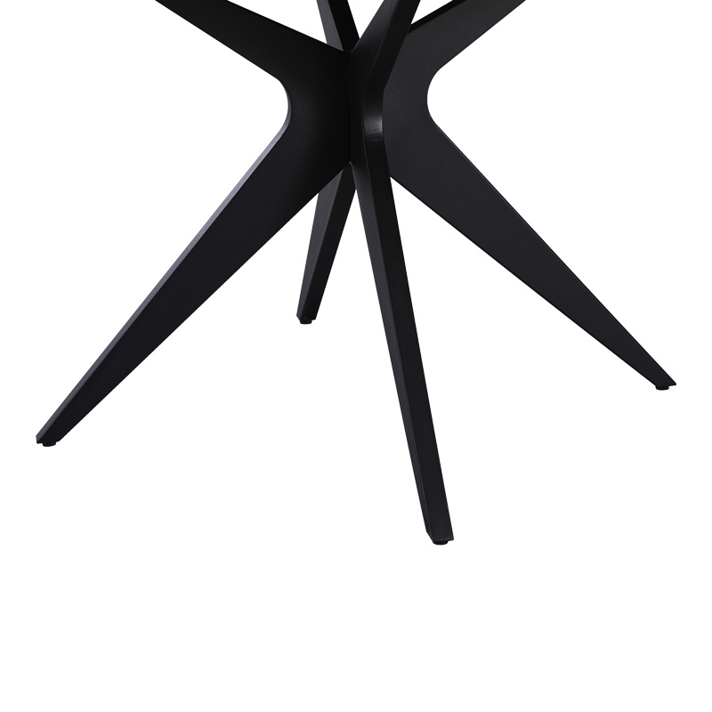 Toda pakoworld mdf table in sonoma shade with black metal legs Φ120x75cm Toda pakoworld mdf table in sonoma shade with black metal legs Φ120x75cm