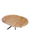 Edina pakoworld mdf extendable table in sonoma color with black metal legs 130-170x130x75cm