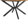 Edina pakoworld mdf extendable table in sonoma color with black metal legs 130-170x130x75cm