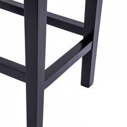 Stool Ridley pakoworld wood-pu black 51x34x61.5cm Stool Ridley pakoworld wood-pu black 51x34x61.5cm