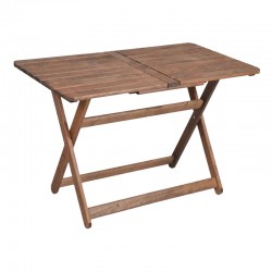 Table Retto pakoworld beech walnut impregnation 140χ80χ76cm Table Retto pakoworld beech walnut impregnation 140χ80χ76cm