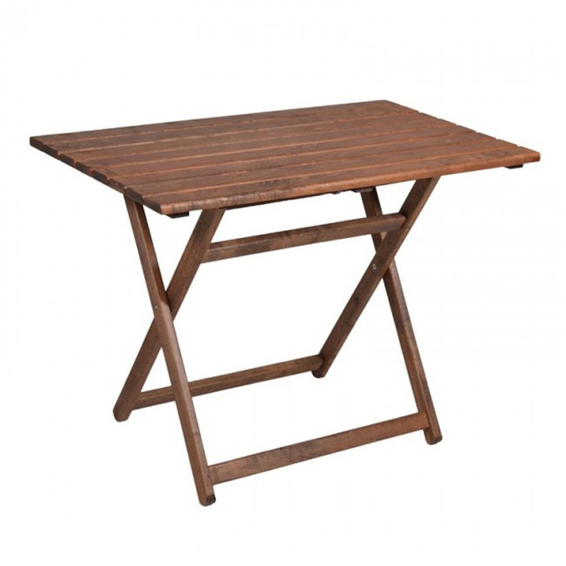 Τραπέζι Retto pakoworld μασίφ ξύλο οξιάς καρυδί εμποτισμού 100x60x71εκ