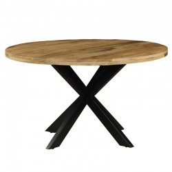 Royalty pakoworld table solid wood 4cm walnut-leg black D130x77cm Royalty pakoworld table solid wood 4cm walnut-leg black D130x77cm