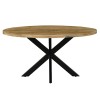 Royalty pakoworld table solid wood 4cm walnut-leg black D150x77cm