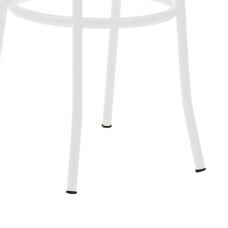 Καρέκλα Βιέννης pakoworld pe rattan μπεζ-μέταλλο λευκό