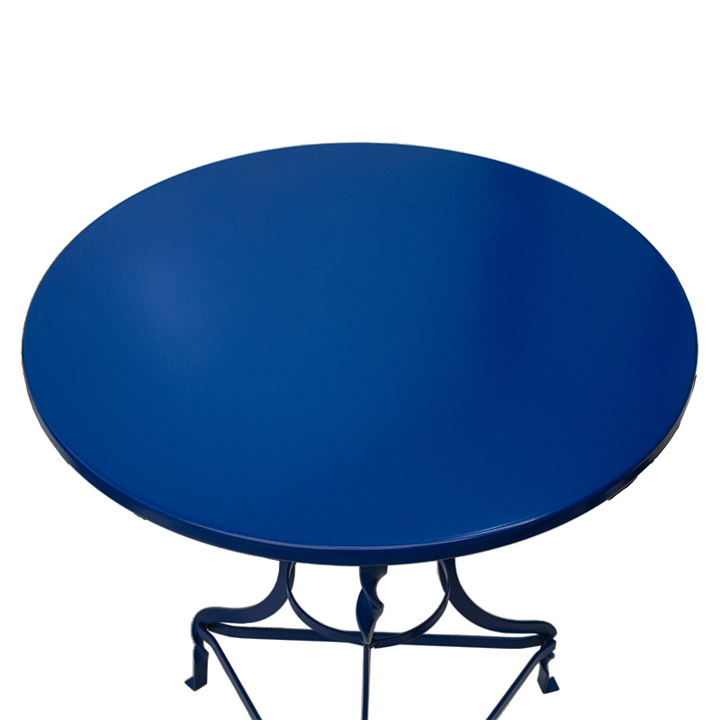 Τραπέζι Noah pakoworld μεταλλικό μπλε Φ70x72εκ