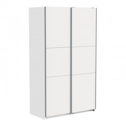 Ντουλάπα ρούχων Kawen pakoworld δίφυλλη με συρόμενες πόρτες λευκό 116.5x60x203εκ