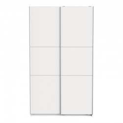 Ντουλάπα ρούχων Kawen pakoworld δίφυλλη με συρόμενες πόρτες λευκό 116.5x60x203εκ
