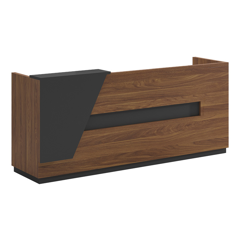 Reception Oscar pakoworld walnut-anthracite 180x65x76cm Reception Oscar pakoworld walnut-anthracite 180x65x76cm