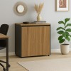 Professional low cabinet Oscar pakoworld in walnut-anthracite color 80x40x80cm