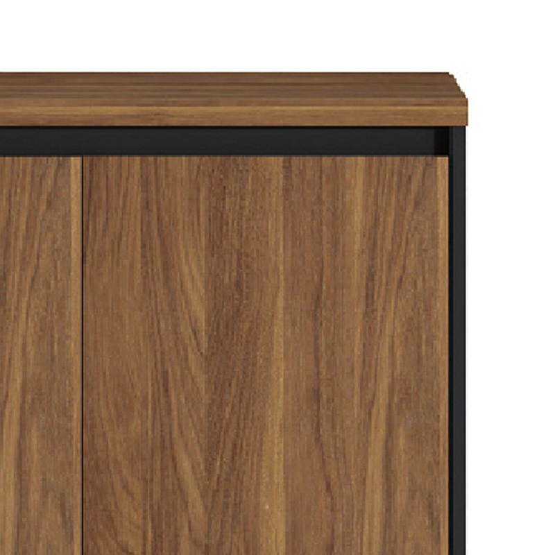 Low cabinet Oscar pakoworld in walnut-anthracite color 80x40x80cm Low cabinet Oscar pakoworld in walnut-anthracite color 80x40x80cm
