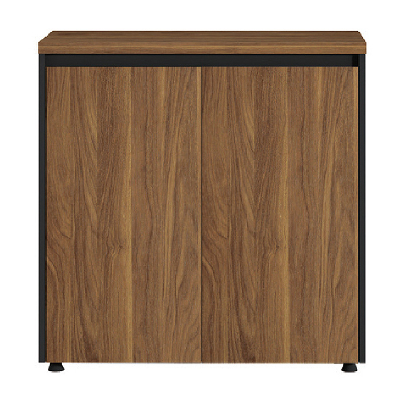 Low cabinet Oscar pakoworld in walnut-anthracite color 80x40x80cm