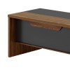Professional left corner office desk Oscar pakoworld walnut-anthracite 220x180x76cm
