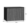 Professional office cabinet low professional Oscar pakoworld melamine in walnut-charcoal shade 120x40x80cm