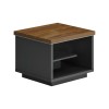 Professional office table professional Oscar pakoworld melamine in walnut-charcoal shade 60x60x42cm