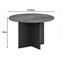 Oscar pakoworld professional office table in walnut-anthracite shade D150x76cm Oscar pakoworld professional office table in walnut-anthracite shade D150x76cm