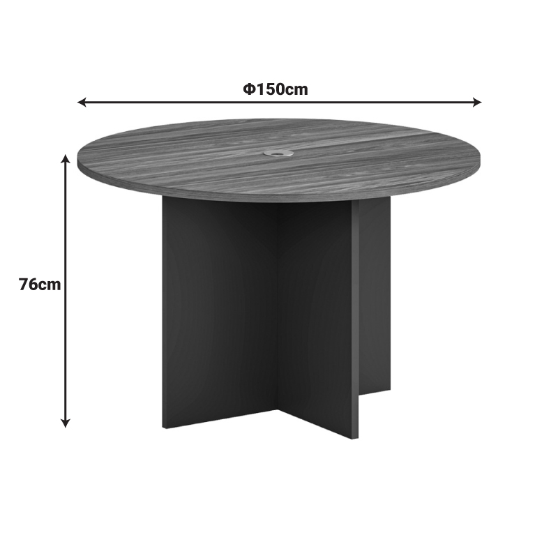Oscar pakoworld professional office table in walnut-anthracite shade D150x76cm Oscar pakoworld professional office table in walnut-anthracite shade D150x76cm
