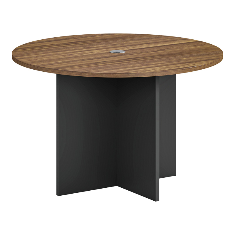 Oscar pakoworld professional office table in walnut-anthracite shade D150x76cm