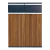Oscar pakoworld professional office cabinet in walnut-anthracite shade 80x40x120cm